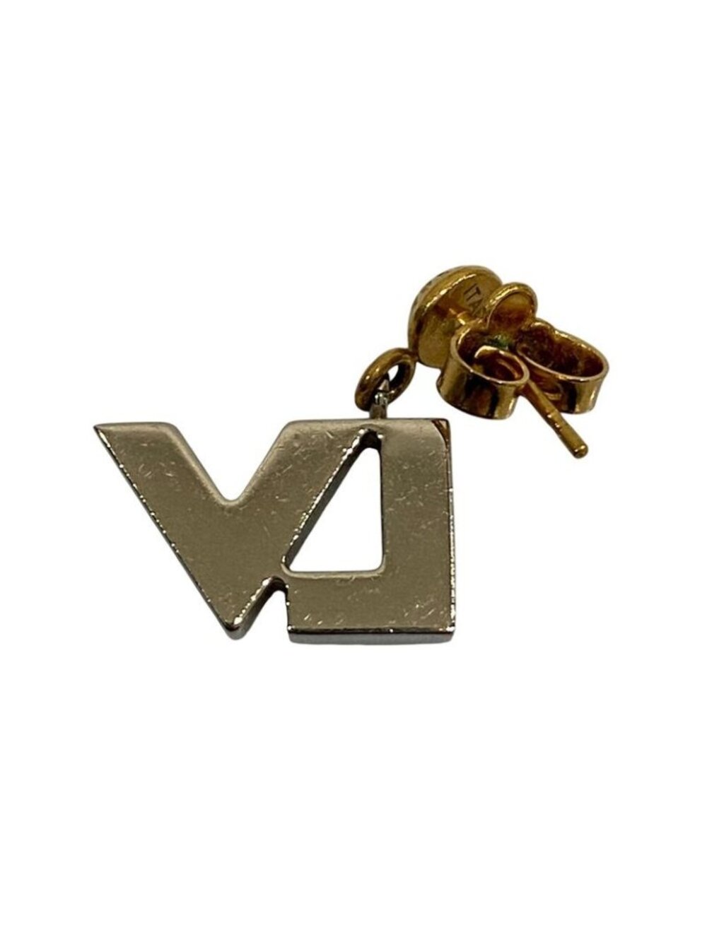 Louis Vuitton Bookle D'oreil Earrings Set Silver Color Gold - Picture 6 of 11